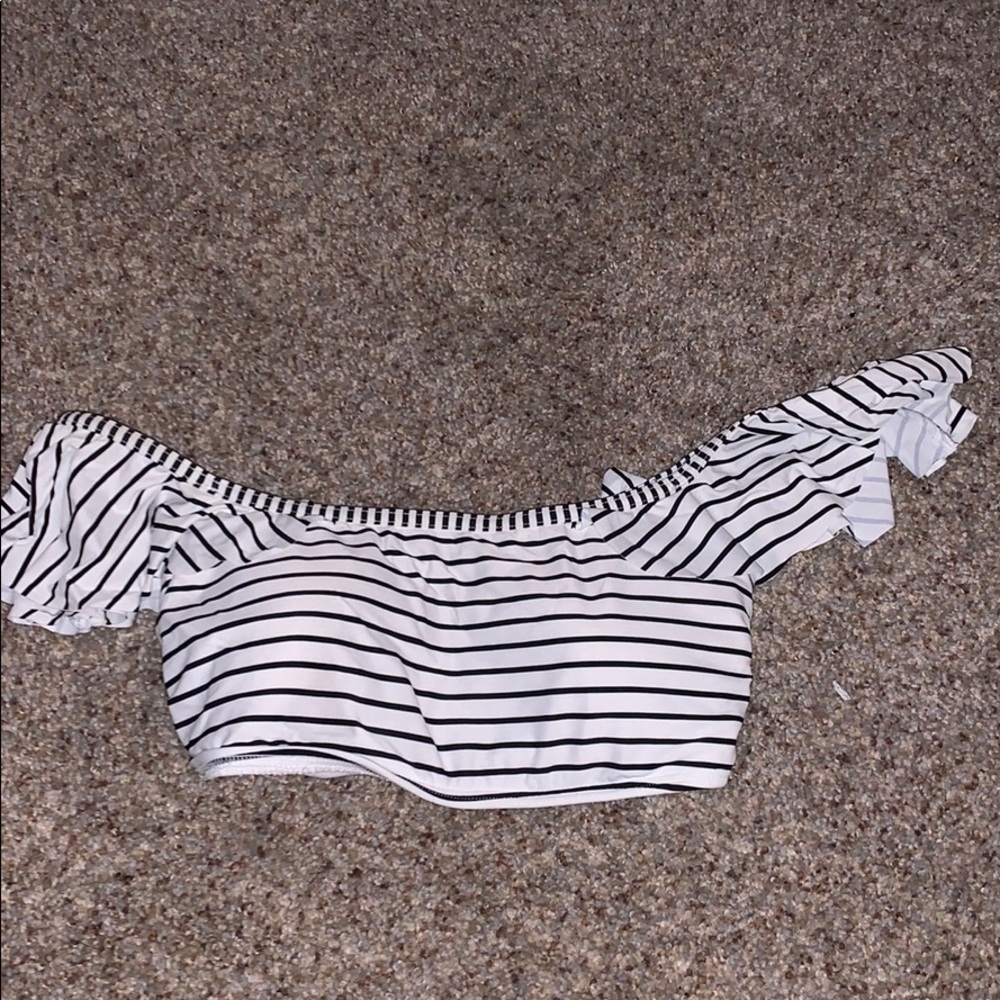 Striped bikini top